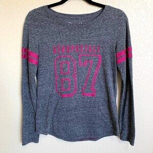 Aeropostale heather grey tee women top gray Long sleeve 87 top size M